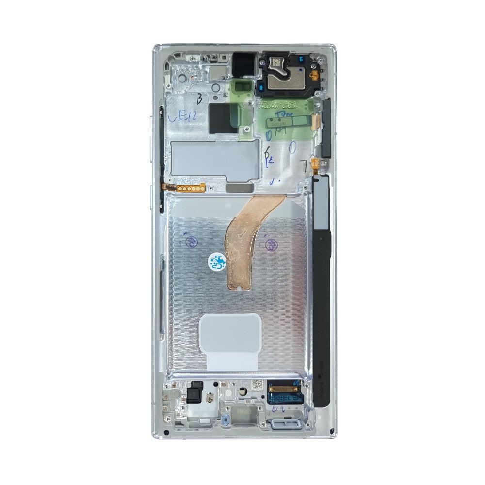 Samsung Galaxy S22 Ultra 5G S908B OLED Screen Replacement Digitizer GH82-27488C/27489C (Gold)-White Samsung Galaxy S22 Ultra 5G S908B OLED Screen Replacement Digitizer GH82-27488C/27489C (Gold)-White